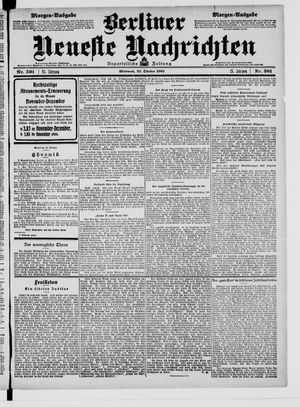 Berliner Neueste Nachrichten vom 25.10.1905
