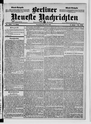 Berliner Neueste Nachrichten vom 26.10.1905