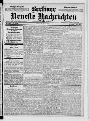 Berliner Neueste Nachrichten vom 27.10.1905
