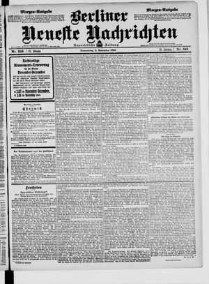 Berliner Neueste Nachrichten vom 02.11.1905