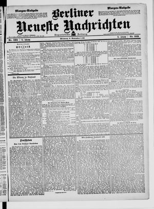 Berliner Neueste Nachrichten vom 08.11.1905