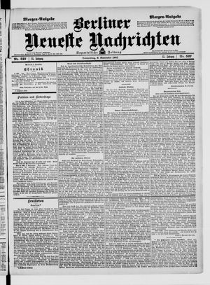 Berliner Neueste Nachrichten vom 09.11.1905