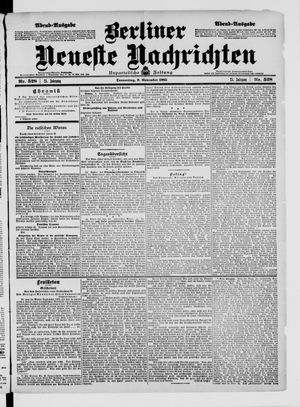 Berliner Neueste Nachrichten vom 09.11.1905