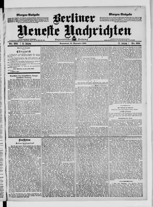 Berliner Neueste Nachrichten vom 11.11.1905