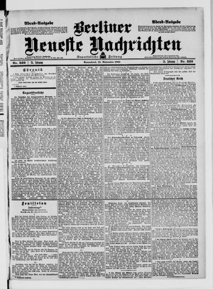 Berliner Neueste Nachrichten vom 11.11.1905