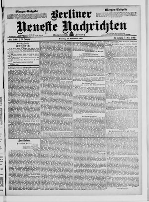 Berliner Neueste Nachrichten vom 12.11.1905