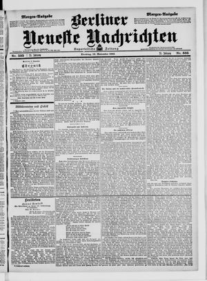 Berliner Neueste Nachrichten on Nov 14, 1905
