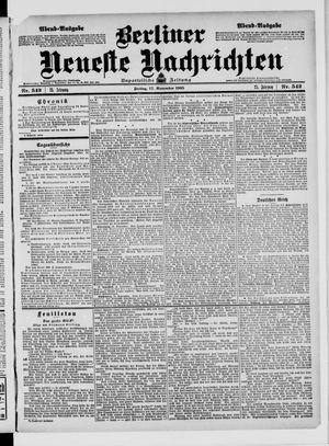 Berliner Neueste Nachrichten vom 17.11.1905