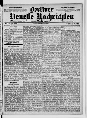 Berliner Neueste Nachrichten vom 18.11.1905