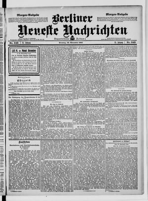Berliner Neueste Nachrichten on Nov 19, 1905