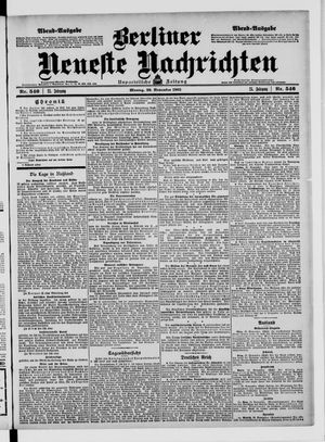 Berliner Neueste Nachrichten vom 20.11.1905