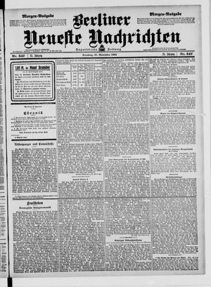 Berliner Neueste Nachrichten vom 21.11.1905