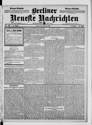 Berliner Neueste Nachrichten on Nov 24, 1905