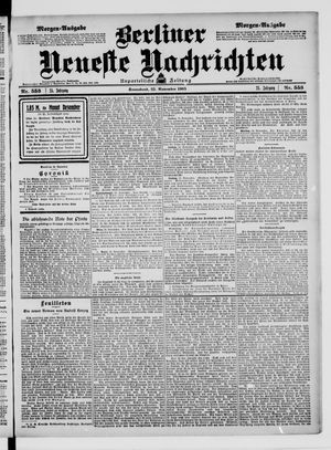 Berliner Neueste Nachrichten vom 25.11.1905