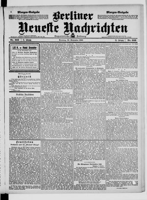 Berliner Neueste Nachrichten vom 26.11.1905
