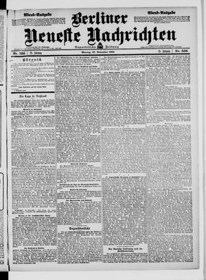 Berliner Neueste Nachrichten vom 27.11.1905