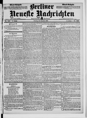 Berliner Neueste Nachrichten vom 28.11.1905