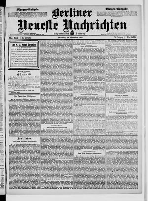 Berliner Neueste Nachrichten vom 29.11.1905