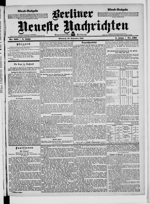 Berliner Neueste Nachrichten on Nov 29, 1905