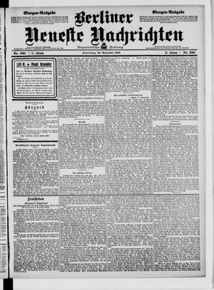 Berliner Neueste Nachrichten vom 30.11.1905