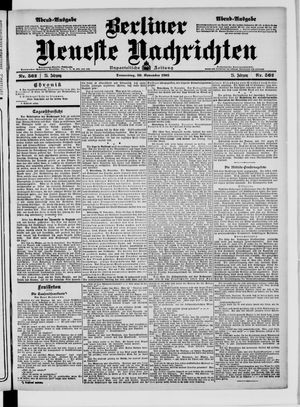 Berliner Neueste Nachrichten vom 30.11.1905