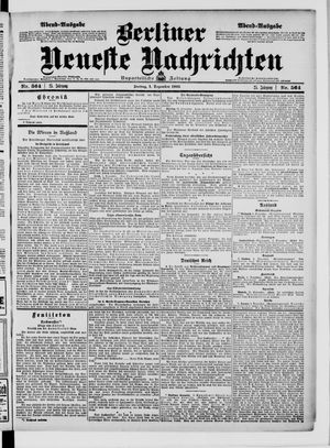 Berliner Neueste Nachrichten vom 01.12.1905