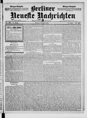Berliner Neueste Nachrichten vom 03.12.1905