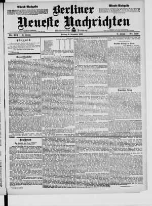 Berliner Neueste Nachrichten vom 08.12.1905