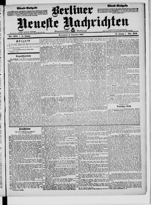 Berliner Neueste Nachrichten vom 09.12.1905