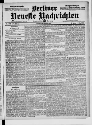 Berliner Neueste Nachrichten vom 10.12.1905
