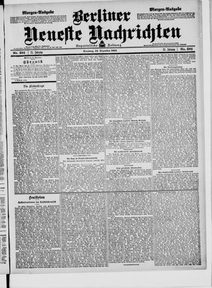 Berliner Neueste Nachrichten vom 12.12.1905