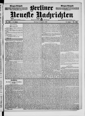 Berliner Neueste Nachrichten on Dec 17, 1905