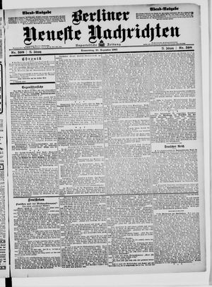 Berliner Neueste Nachrichten vom 21.12.1905