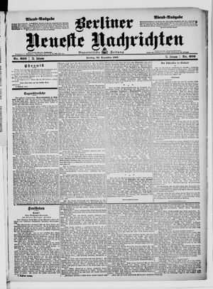 Berliner Neueste Nachrichten vom 22.12.1905
