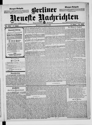 Berliner Neueste Nachrichten vom 27.12.1905