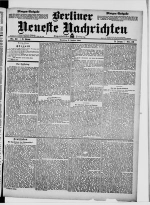 Berliner Neueste Nachrichten vom 09.01.1906
