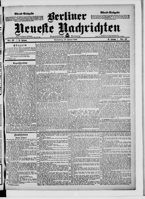 Berliner Neueste Nachrichten vom 11.01.1906