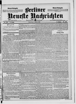 Berliner Neueste Nachrichten vom 01.02.1906