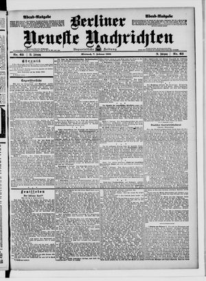 Berliner Neueste Nachrichten vom 07.02.1906