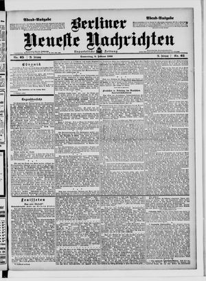 Berliner Neueste Nachrichten vom 08.02.1906