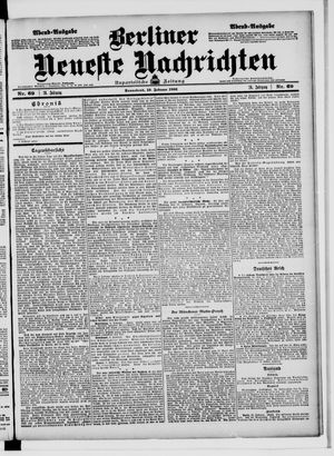 Berliner Neueste Nachrichten on Feb 10, 1906