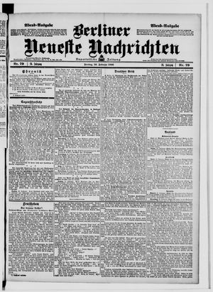 Berliner Neueste Nachrichten vom 16.02.1906