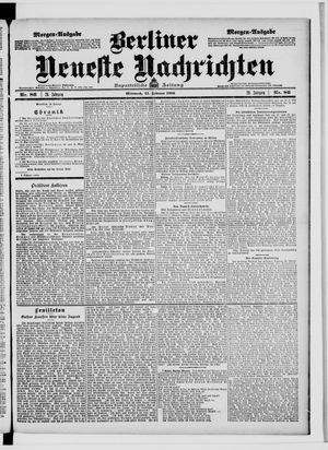 Berliner Neueste Nachrichten vom 21.02.1906