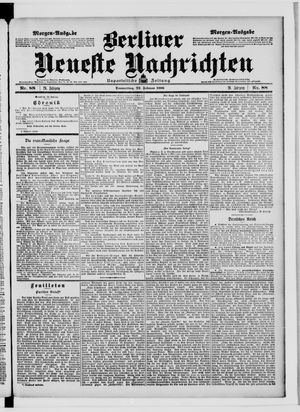 Berliner Neueste Nachrichten vom 22.02.1906