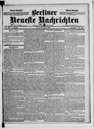 Berliner Neueste Nachrichten vom 26.02.1906