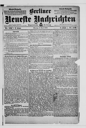 Berliner Neueste Nachrichten on Apr 2, 1906