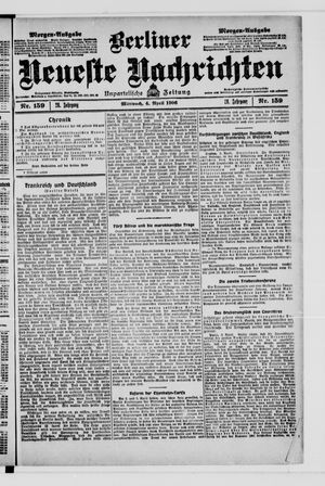 Berliner Neueste Nachrichten on Apr 4, 1906