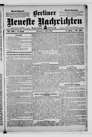 Berliner Neueste Nachrichten on Apr 4, 1906