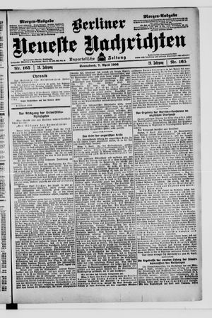 Berliner Neueste Nachrichten vom 07.04.1906