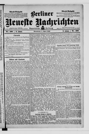 Berliner Neueste Nachrichten vom 07.04.1906